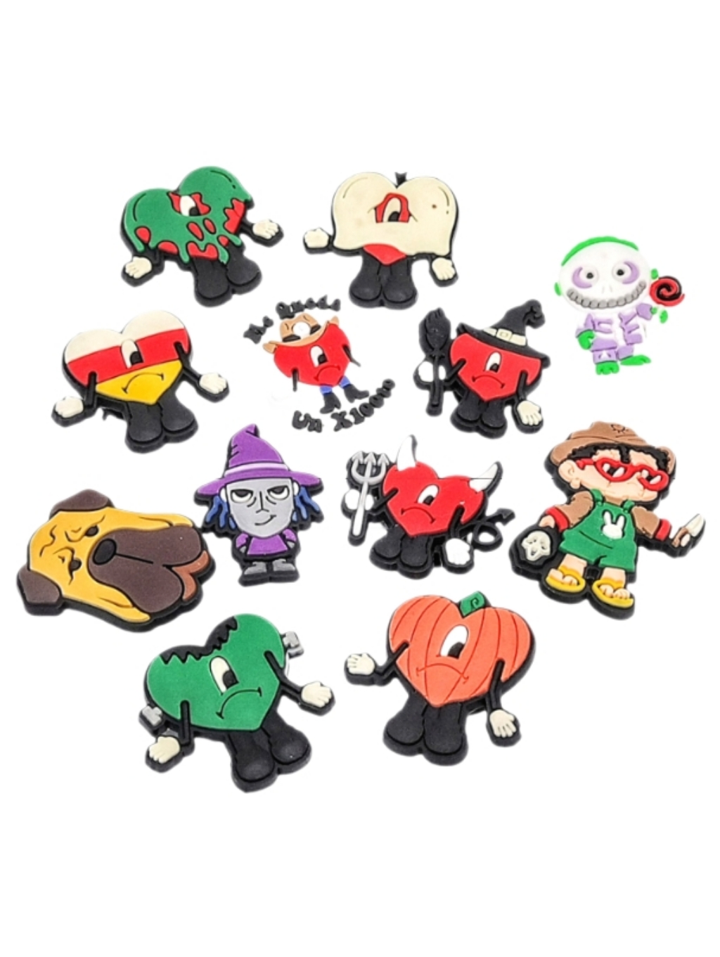 12pc Halloween Themed Misc Sandal Croc Jibbitz Shoe Charms Accessories 12pc Halloween Themed Misc Sandal Croc Jibbitz Shoe Charms Accessories